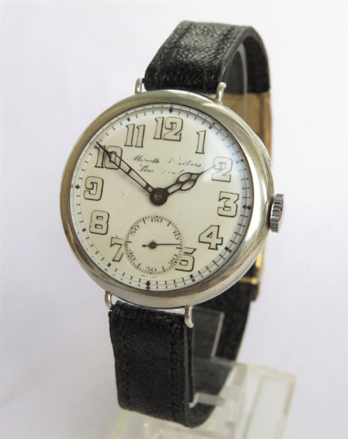 Gents Antique Silver Wristwatch, Morath, Liverpool