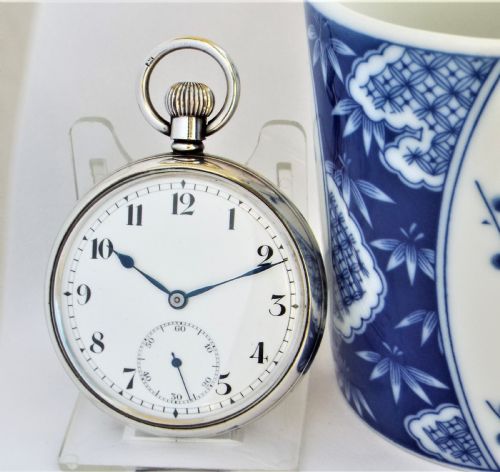 A Vintage 1930s Silver Cyma Pocket Watch.