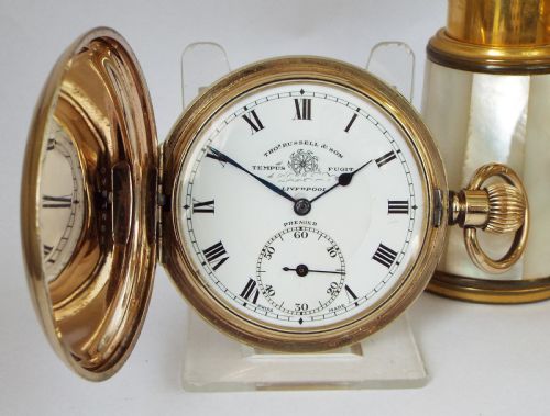 A 1930s Thomas Russell Premier Full Hunter Pocket Watch.