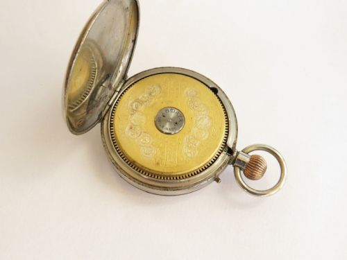 fig 1. Antique Hebdomas Patent pocket watch