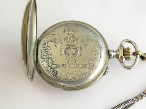 fig 2. Antique Louis Roskopf pocket watch and chain