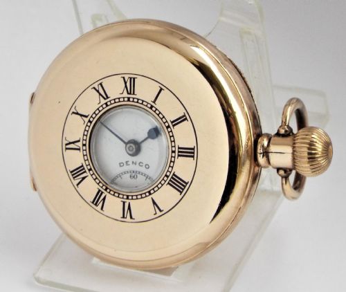 A 1930s Denco Half Hunter Pocket Watch.