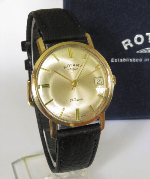 fig 1. Gents 9ct gold Rotary wrist watch, 1965