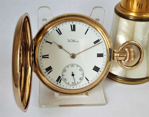 Antique 1907 Waltham Full Hunter Pocket Watch.