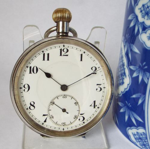 Antique 1919 Nidor Silver Pocket Watch.