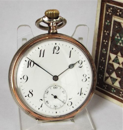 Antique Swiss Silver Pocket Watch Made for the Luxembourg Market.