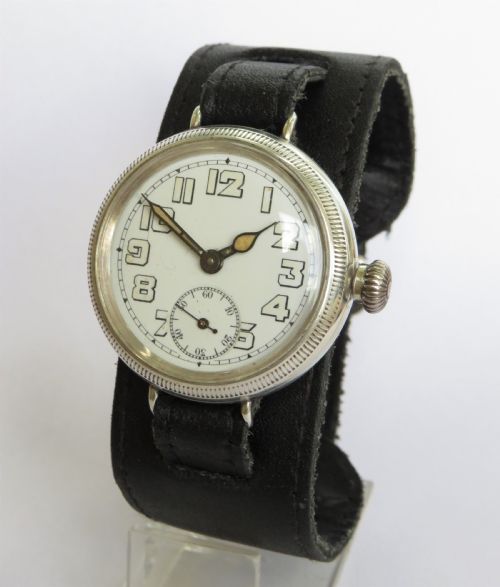Antique 1919 Movado Silver Trench Watch