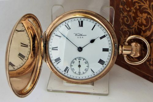 Antique Waltham Traveler Full Hunter Pocket Watch, 1916.