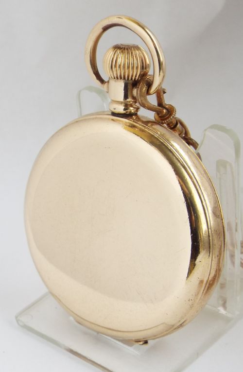 fig 1. 1930s Waltham full hunter pocket watch & chain.