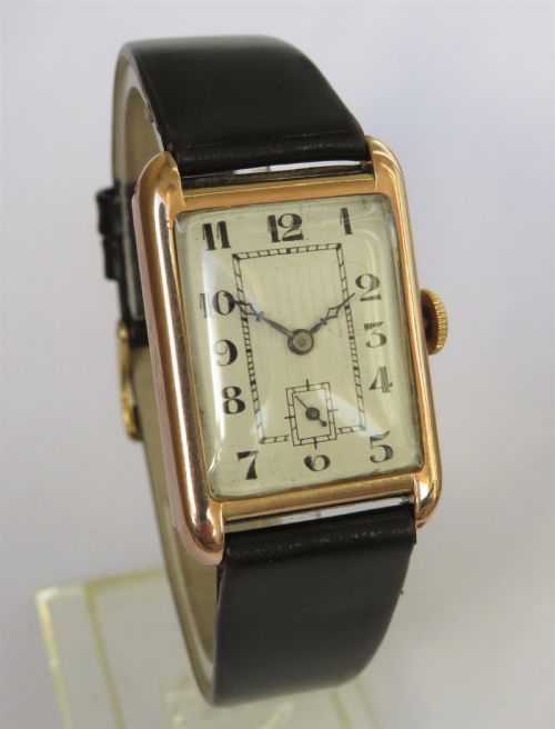 Gents 9ct Rose Gold Wrist Watch, 1928