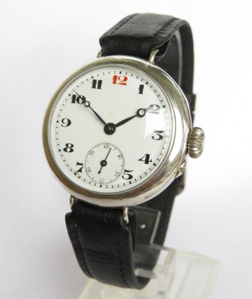Gents Ww1 Silver Trench Watch