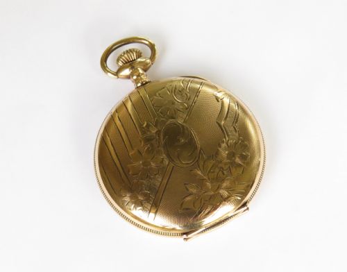 Antique Ornate Cyma Full Hunter Pocket Watch