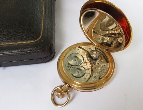 fig 2. Antique 1903 Waltham Riverside half hunter pocket watch