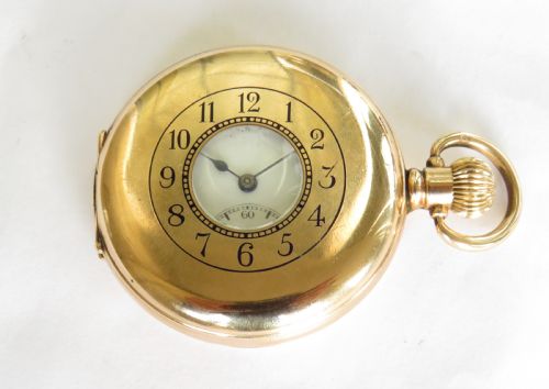 1930s Hexameter Half Hunter Pocket Watch, Mansfield