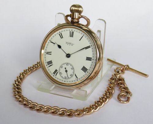 Antique Waltham Bartlett Pocket Watch and Chain