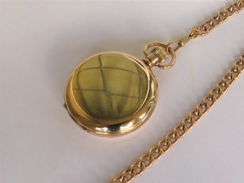 fig 3. Antique Waltham Bartlett pocket watch and chain