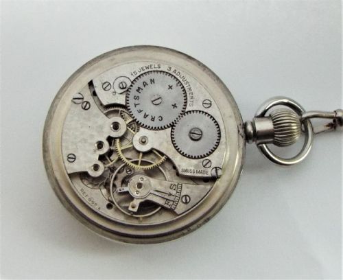fig 2. 1930s Craftsman pocket watch & chain.