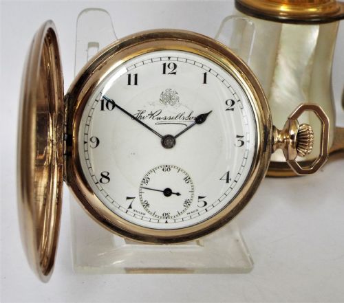 A 1930s Thomas Russell Full Hunter Pocket Watch.