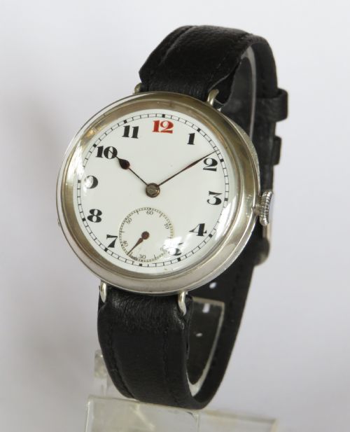 Gents Antique Silver Wrist Watch, Christmas 1923