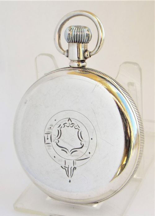 fig 1. Antique silver Waltham pocket watch, 1915.
