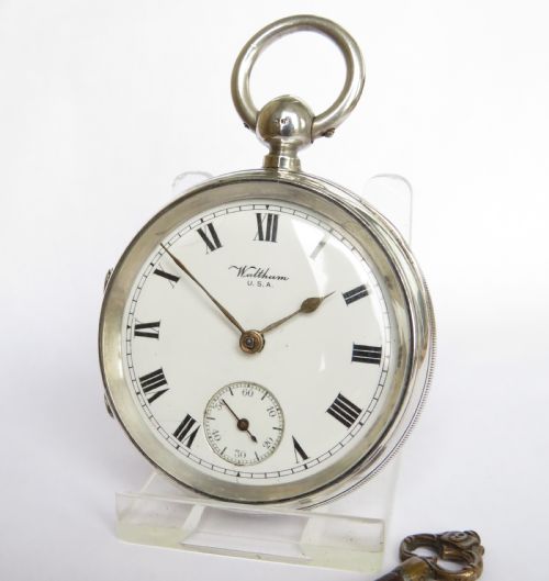 Antique Silver Waltham Pocket Watch