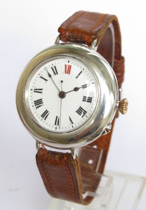 1909 Gents Silver Longines Wrist Watch, Sir John Bennett