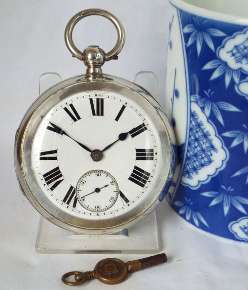 Antique Silver Lancashire Watch Company Pocket Watch.