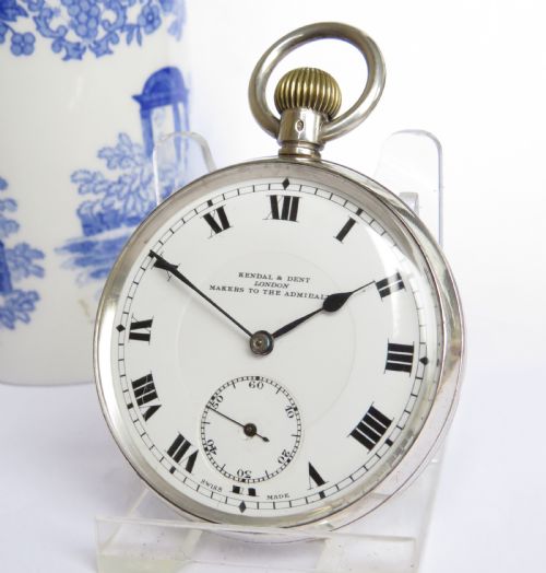 1919 Silver Kendal & Dent Pocket Watch.