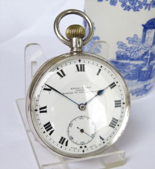 fig 1. 1919 silver Kendal & Dent pocket watch.
