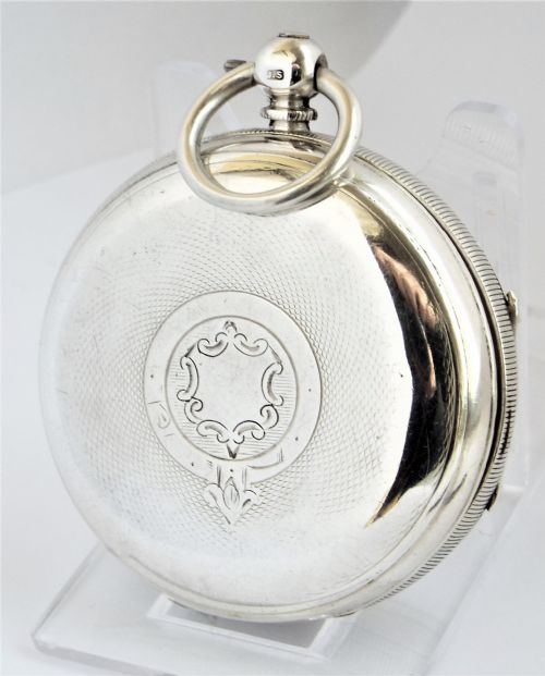 fig 1. 1889 silver fusee pocket watch, Burnett Durham.