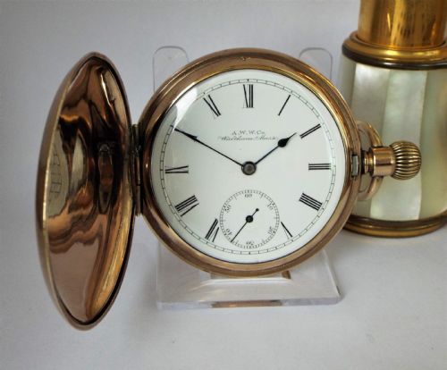 Antique 1896 Waltham Full Hunter Pocket Watch.