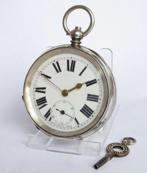 Antique Silver Pocket Watch, Ferryhill Locomotive