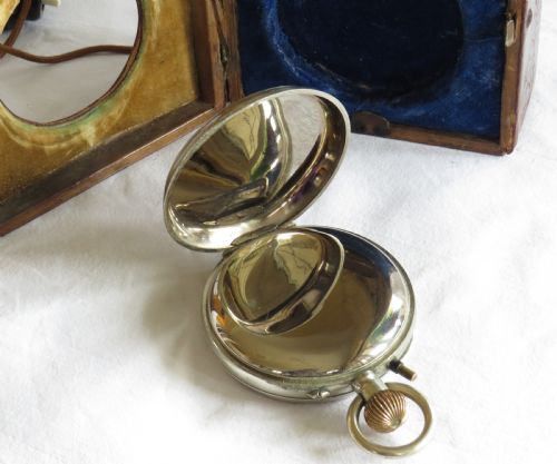 fig 3. Antique Omega goliath pocket watch with light