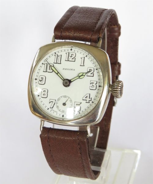 Gents 1920s Omega Regina Silver Wrist Watch