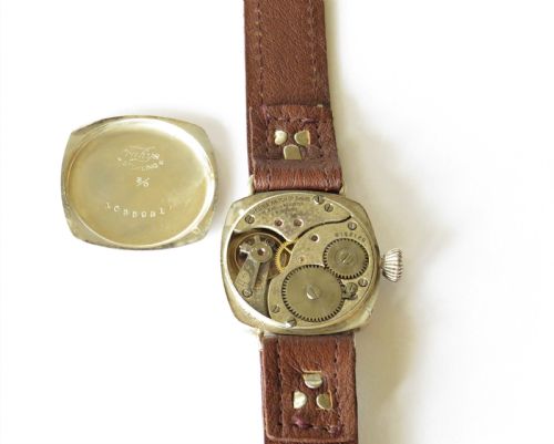fig 2. Gents 1920s Omega Regina silver wrist watch