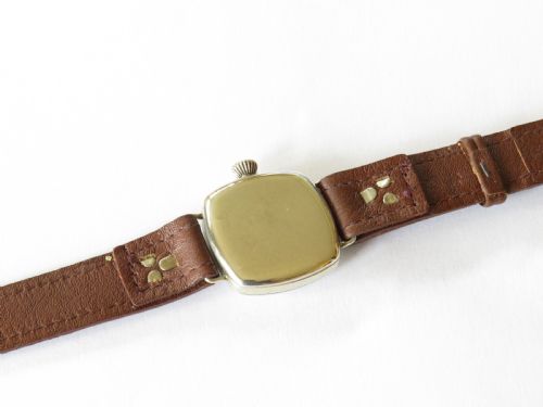 fig 3. Gents 1920s Omega Regina silver wrist watch