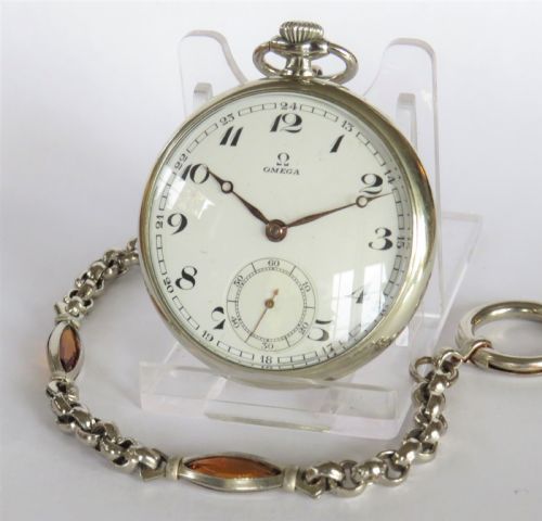 1930s Omega Pocket Watch and Chain