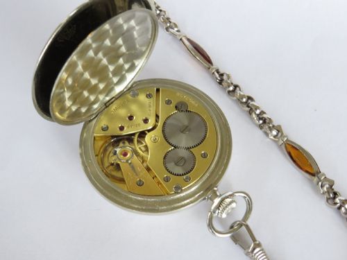 fig 1. 1930s Omega pocket watch and chain