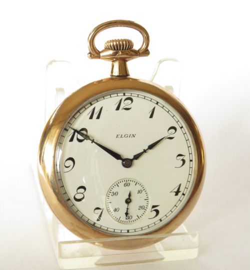 Vintage 1920s Elgin Stem Winding Pocket Watch