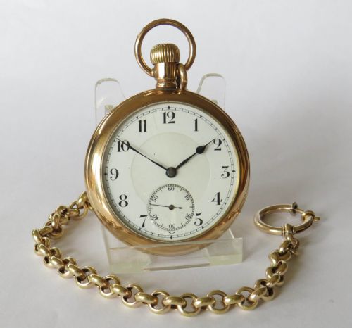 fig 1. 1930s Swiss pocket watch and chain
