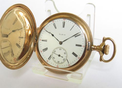 Antique 1914 Elgin Full Hunter Pocket Watch