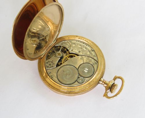 fig 1. Antique 1914 Elgin full hunter pocket watch