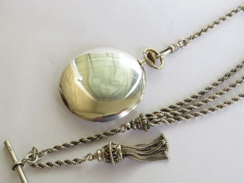 fig 2. 1926 silver Rode Watch Co pocket watch & chain