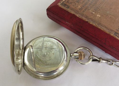 fig 3. Antique Billodes silver half hunter, John Bennett