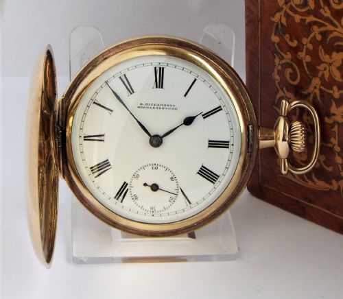 1920s Full Hunter Pocket Watch, Richardson Middlesbrough.