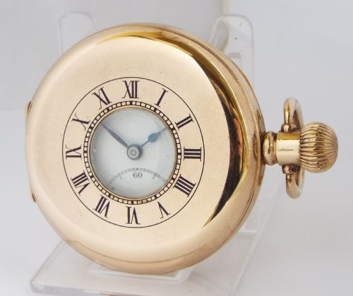 A Vintage 1920s Swiss Half Hunter Pocket Watch.