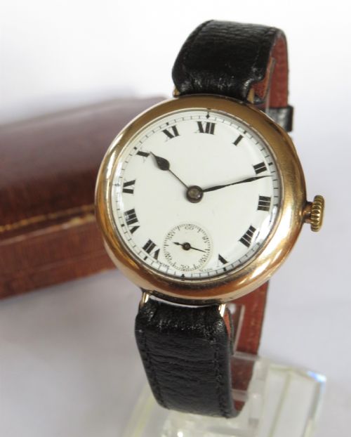 Gents 9ct Gold Omega Wrist Watch, 1921