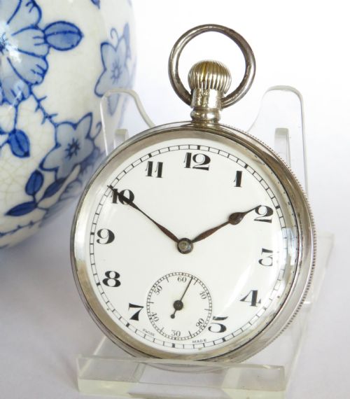 1930s Swiss Silver Pocket Watch.