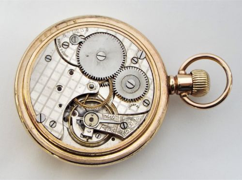 fig 1. 1930s Swiss stem winding pocket watch.