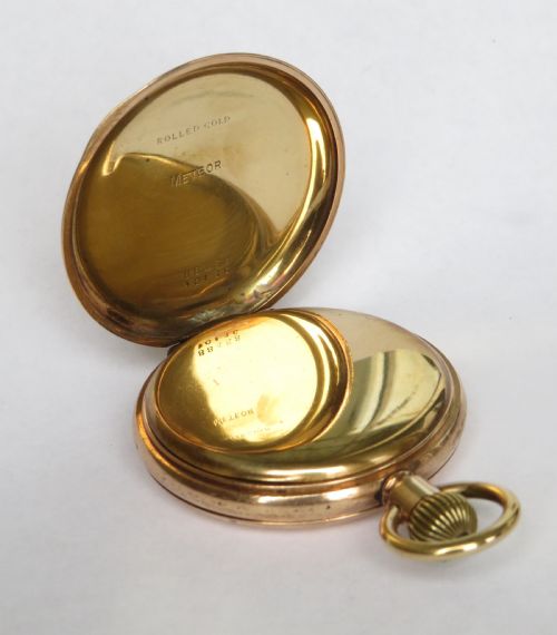 fig 1. Antique 1908 Watham full hunter pocket watch